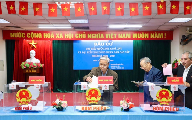 Kết thúc bỏ phiếu bầu cử, 34 địa phương đạt tỷ lệ cử tri đi bầu trên 99%