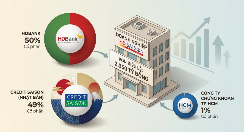 HDBank nâng tỷ lệ sở hữu tại HD SAISON lên 75%, củng cố quyền kiểm soát mảng tài chính tiêu dùng